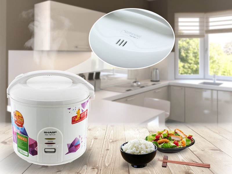 nồi cơm điện sharp 1.8 lít ks-18tjv