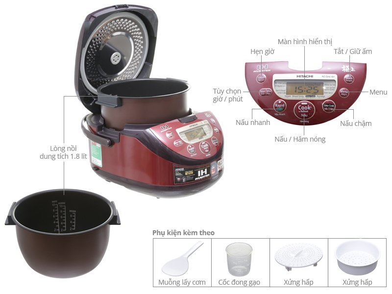 nồi cơm điện hitachi 1.8 lít rz-ghe18