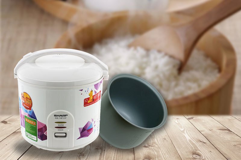 nồi cơm điện sharp 1.8 lít ks-18tjv gr