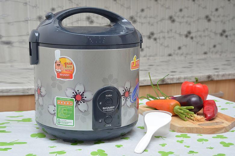 nồi cơm điện sharp 2.2 lít ks-r231stv