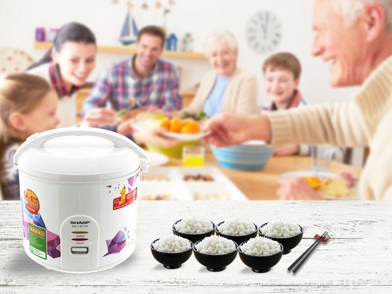 nồi cơm điện sharp 1.8 lít ks-18tjv gr