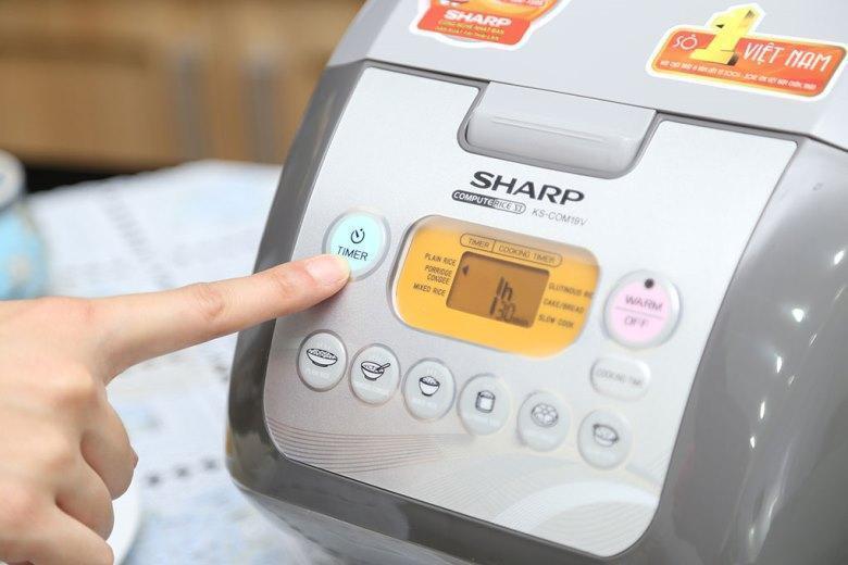 nồi cơm điện tử sharp ks-com19v-g 1.8 lít