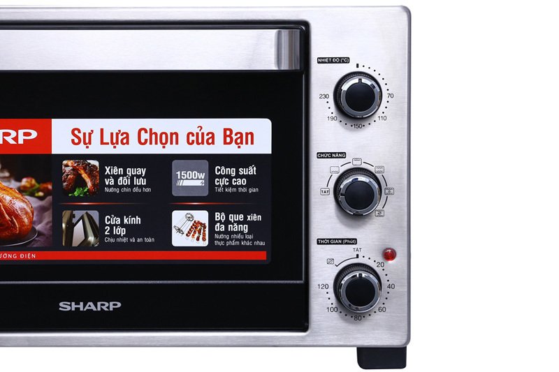 lò nướng kép sharp 32lít eo-a323rcsv-st