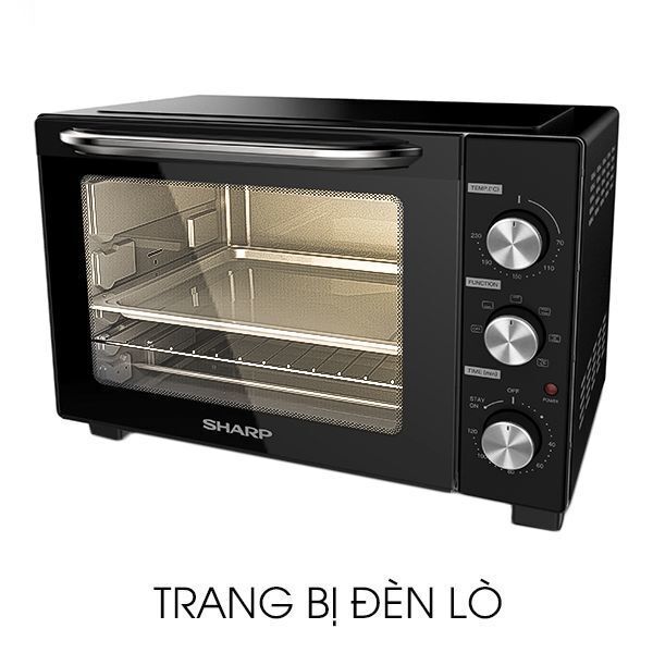 lò nướng kép sharp 38lít eo-b38rcv-bk