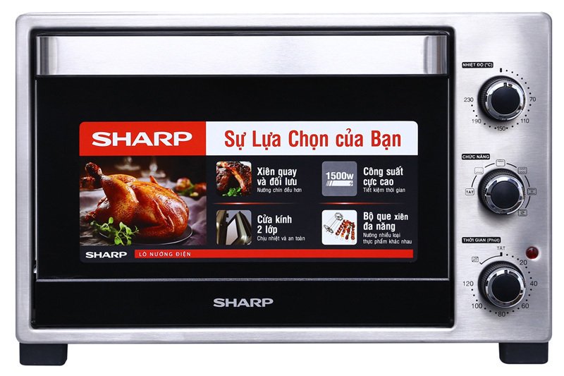 lò nướng kép sharp 32lít eo-a323rcsv-st