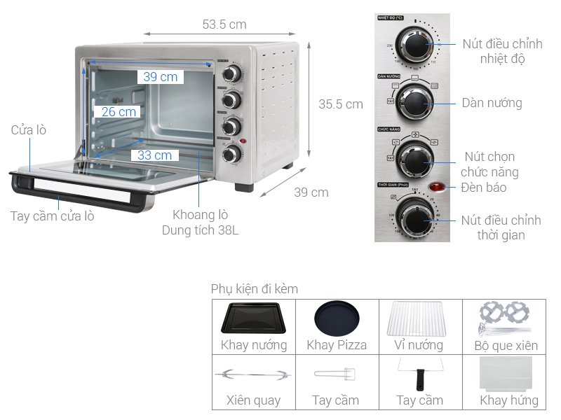 lò nướng kép sharp 38lít eo-a384rcsv-st