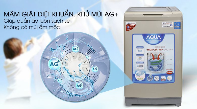 máy giặt aqua inverter 9 kg aqw-dw90at