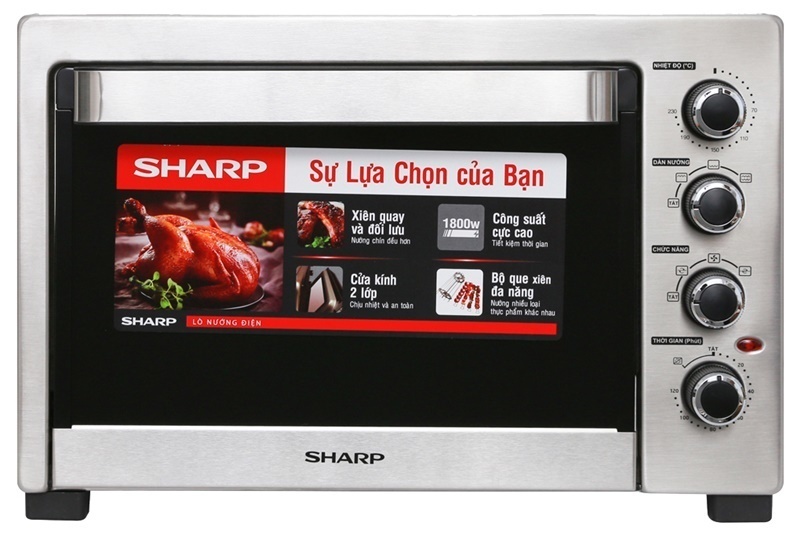 lò nướng kép sharp 38lít eo-a384rcsv-st