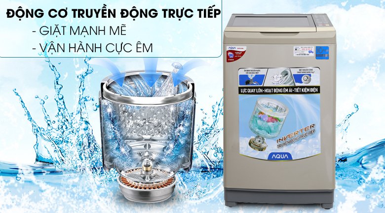 máy giặt aqua inverter 9 kg aqw-d90at