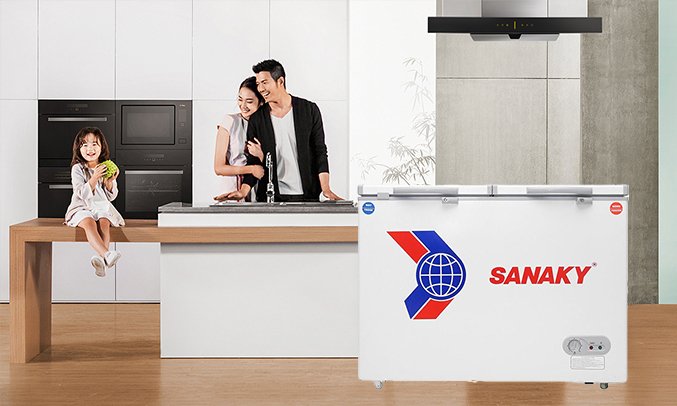 tủ đông sanaky vh 285w2 (235 lít 2 ngăn)