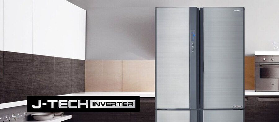 tủ lạnh sharp inverter 626 lít sj-fx631v-sl
