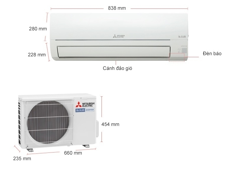 máy lạnh mitsubishi electric inverter msy-jp25vf 1.0 hp