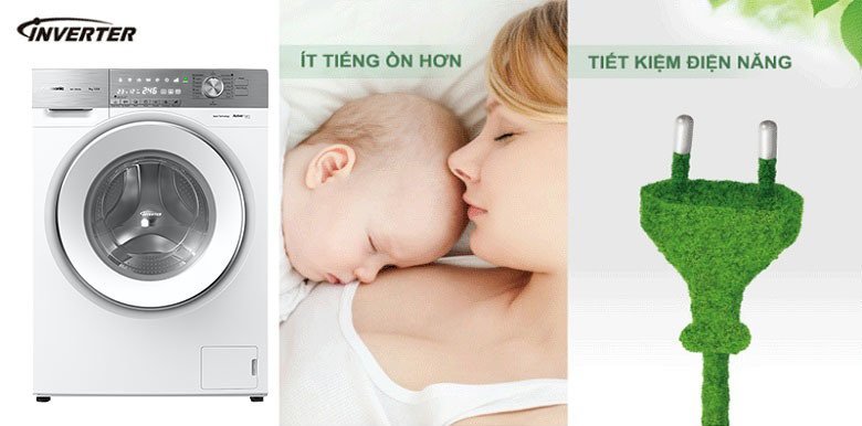 máy giặt panasonic inverter 9 kg na-129vg6wv2