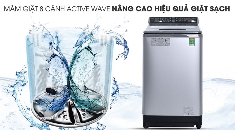 máy giặt panasonic 9kg na-f90v5lmx -hàng chính hãng