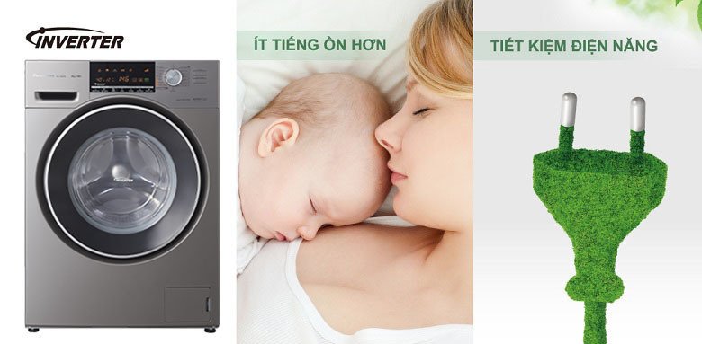 máy giặt panasonic inverter 8 kg na-128vx6lv2