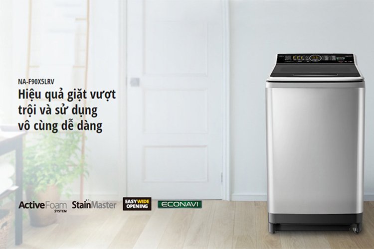 máy giặt panasonic 9.0kg na-f90x5lrv - hàng chính hãng