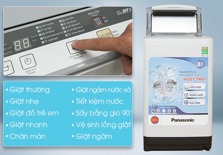 máy giặt panasonic 8.0 kg na-f80vg9hrv