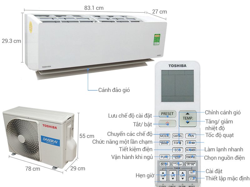 máy lạnh toshiba inverter ras-h18g2kcvp-v 2 hp