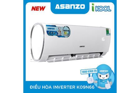 Máy lạnh Asanzo 1.0HP Inveretr K09N66 -dienmayngogia.vn