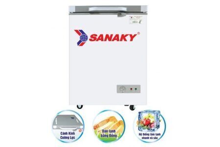 Tủ đông Sanaky 100 lít VH-1599HYK kính cường lực