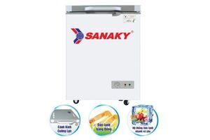 Tủ đông Sanaky 100 lít VH-1599HYK kính cường lực