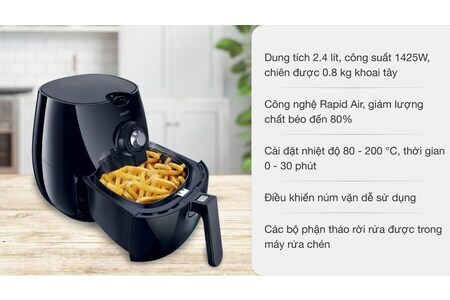 Nồi chiên không dầu Philips HD9220/20 2.4 lít