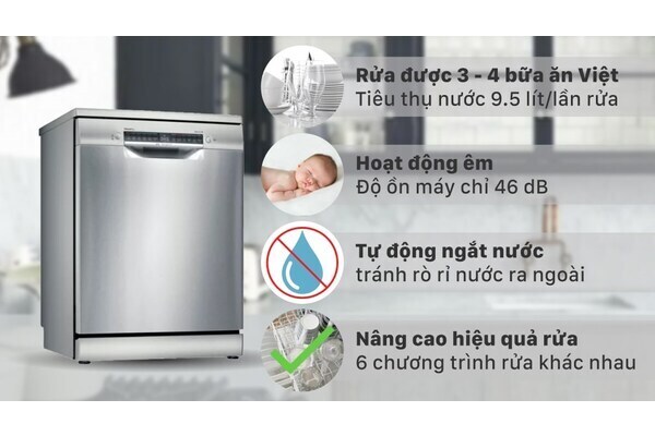 Máy rửa chén độc lập Bosch SMS4IVI01P