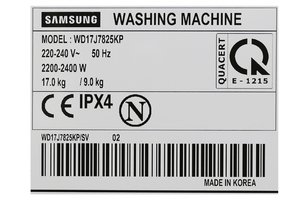 Máy giặt Samsung Add Wash Inverter 17 kg WD17J7825KP/SV