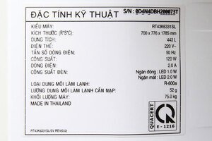 Tủ lạnh Samsung 443 lít RT43K6331SL/SV