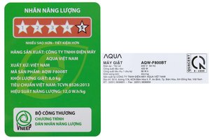 Máy giặt Aqua 8 kg AQW-F800BT N
