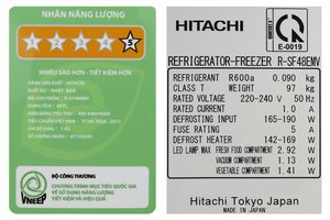 Tủ lạnh Hitachi Inverter 497 lít SF48EMV SH