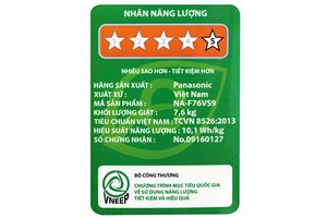 Máy giặt Panasonic 7.6 kg NA-F76VS9GRV
