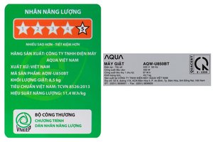 Máy giặt Aqua 8.5 kg AQW-U850BT S