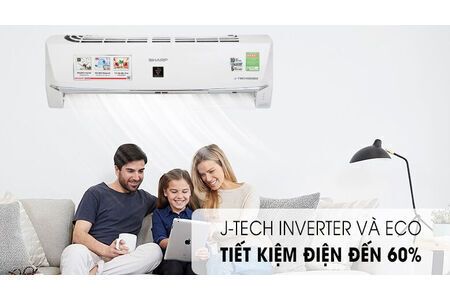 Máy lạnh Sharp Inverter 1 HP AH-XP10WHW