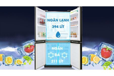 Tủ lạnh Sharp Inverter 678 lít SJ-FX688VG-BK
