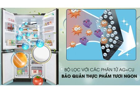 Tủ lạnh Sharp Inverter 678 lít SJ-FX688VG-BK