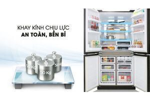 Tủ lạnh Sharp Inverter 678 lít SJ-FX688VG-BK