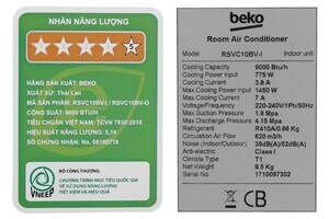 Máy lạnh Beko Inverter RSVC10BV 1.0 HP
