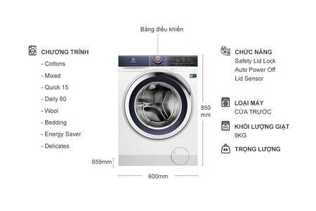 Máy Giặt ELECTROLUX 9.0 Kg EWF9023BDWA