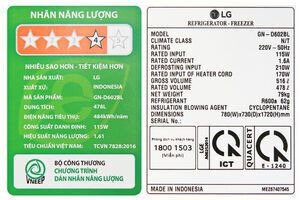 Tủ lạnh LG Inverter 478 lít GN-D602BL