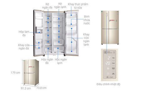 Tủ lạnh LG Inverter 626 lít GR-B247JG