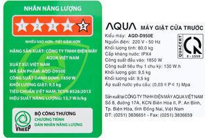 Máy giặt Aqua Inverter 9.5 kg AQD-D950E N