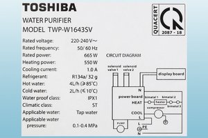 Máy lọc nước RO Toshiba TWP-W1643SV(W) 4 lõi