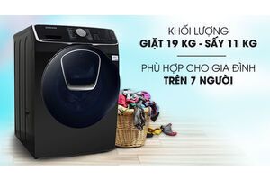 Máy giặt sấy Samsung Add Wash Inverter 19 kg WD19N8750KV/SV