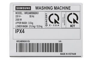 Máy Giặt Lồng Đôi Samsung Flexwash 21 KG WR24M9960KV/SV‎