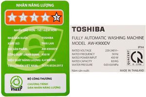 Máy giặt Toshiba 8 kg AW-K900DV(WW)