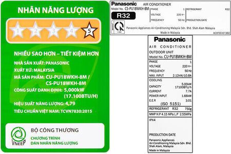 Máy lạnh Panasonic Inverter 2 HP CU/CS-PU18WKH-8M