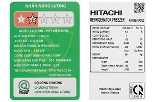 Tủ lạnh Hitachi Inverter 429 lít R-WB545PGV2 GBW