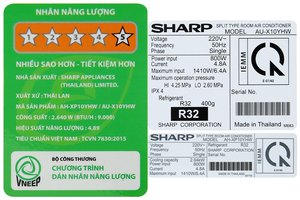 Máy lạnh Sharp Inverter 1 HP AH-XP10YMW