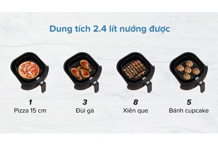 Nồi chiên không dầu Philips HD9220/20 2.4 lít